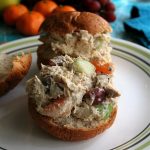 Fruit Filled Chicken Salad is chock full of delicious pineapples, grapes, mandarin oranges, apples and cashews. Swap the traditional mayo for Greek yogurt for a lighter version.