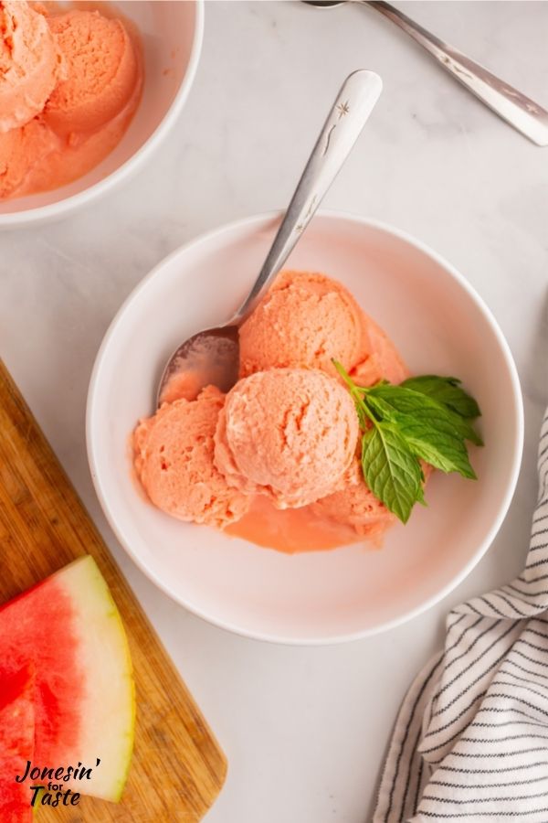 Homemade Creamy Watermelon Ice Cream