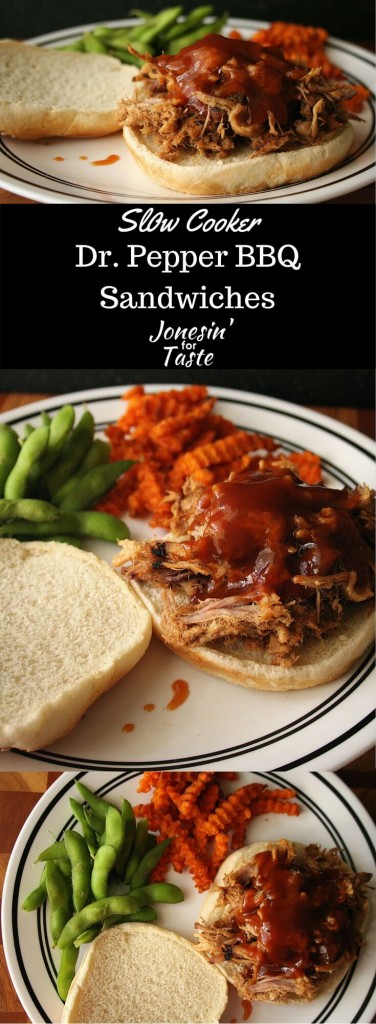Slow Cooker Dr Pepper BBQ Sandwiches is tender meat cooked in Dr Pepper and spices and topped with an easy homemade Dr. Pepper BBQ sauce for a unique twist on the classic pulled pork or beef sandwich.