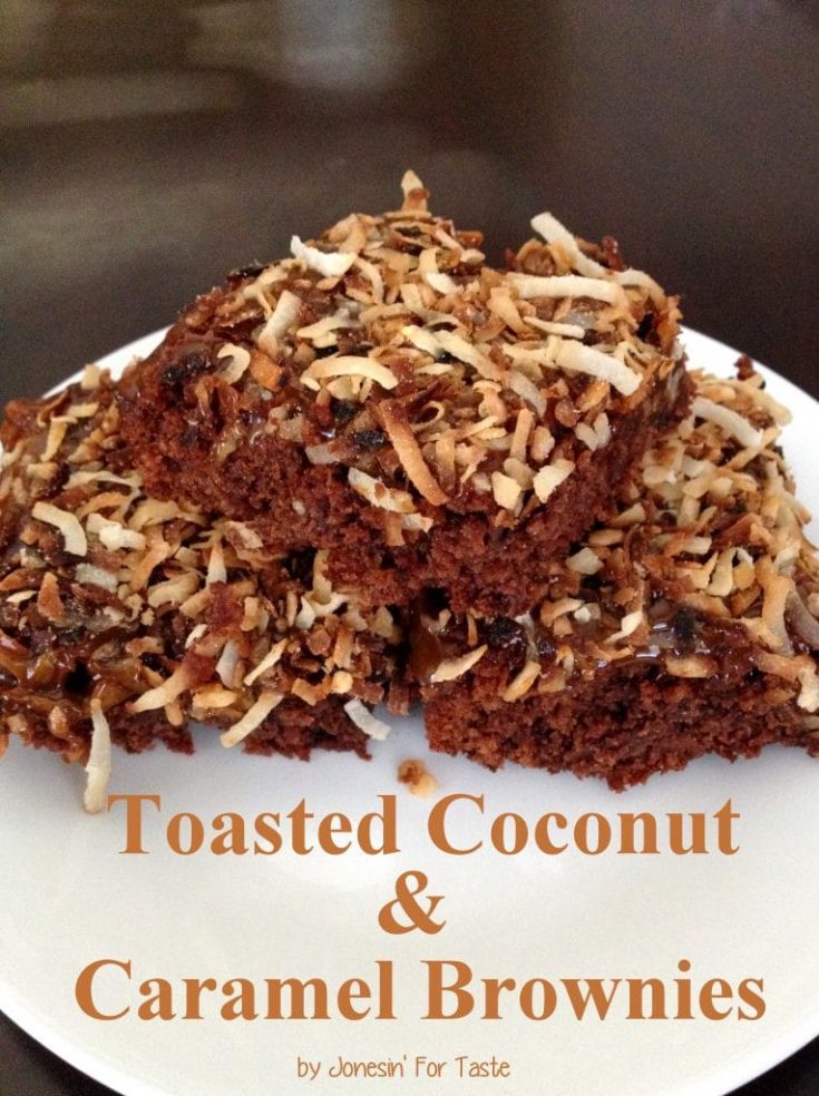 Toasted Coconut and Caramel Brownies