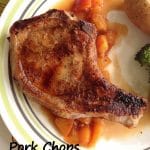 Pork Chops with Warm Nectarine Sauce- Take advantage of peach season and make this perfect blend of sweet and smokey.