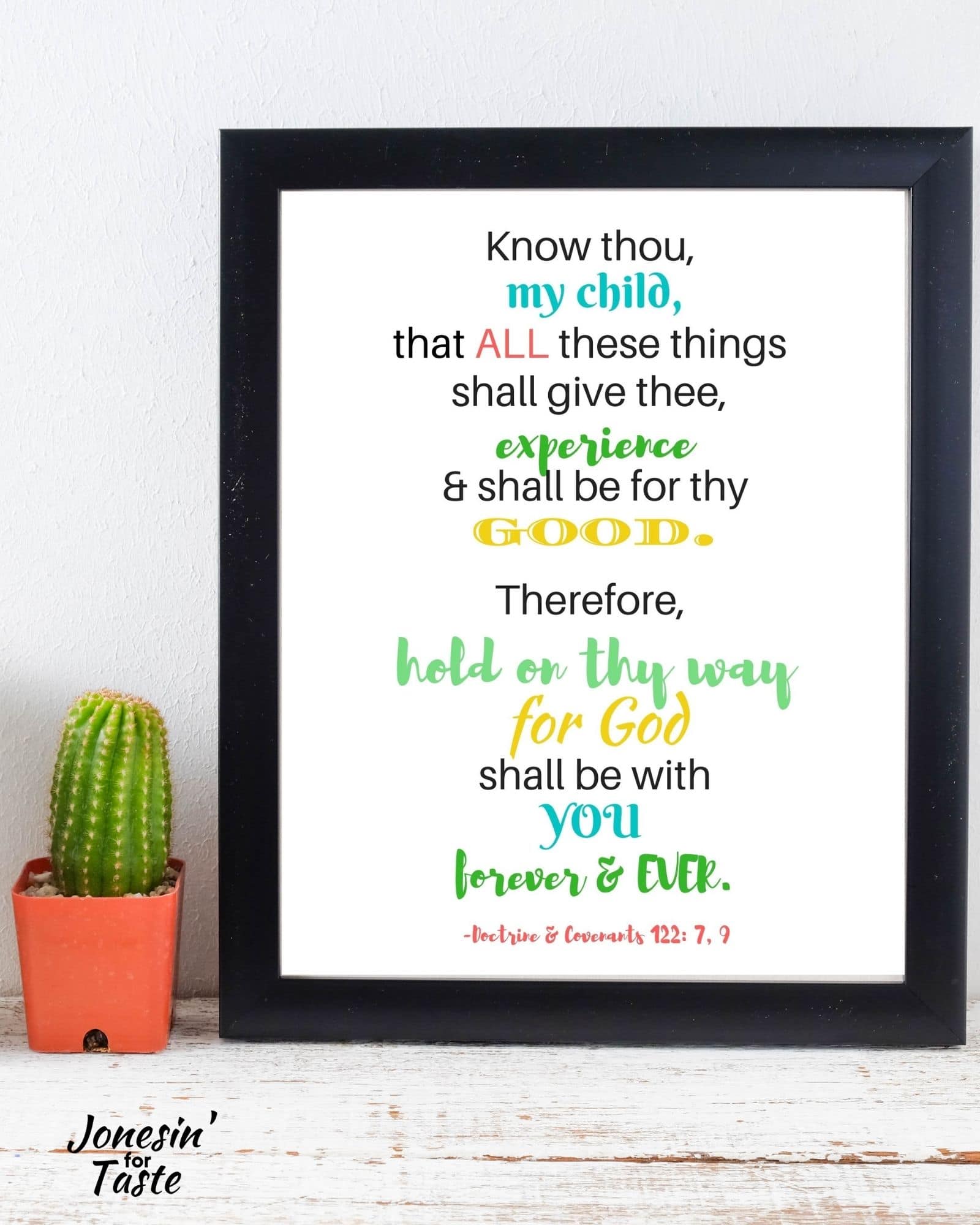 Free Printable- Hold On Thy Way Scripture Quote Poster