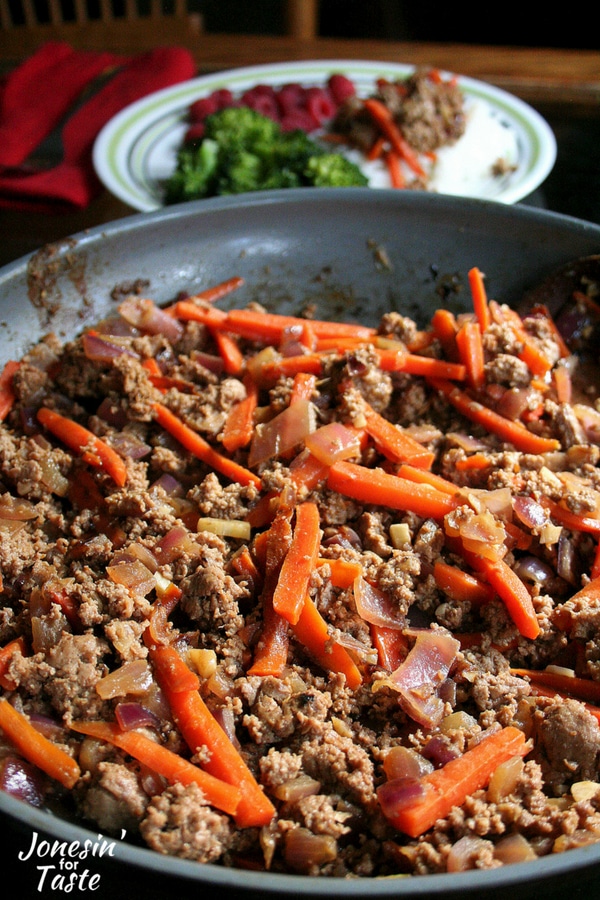 30 Minute Hamburger and Carrot Skillet Meal