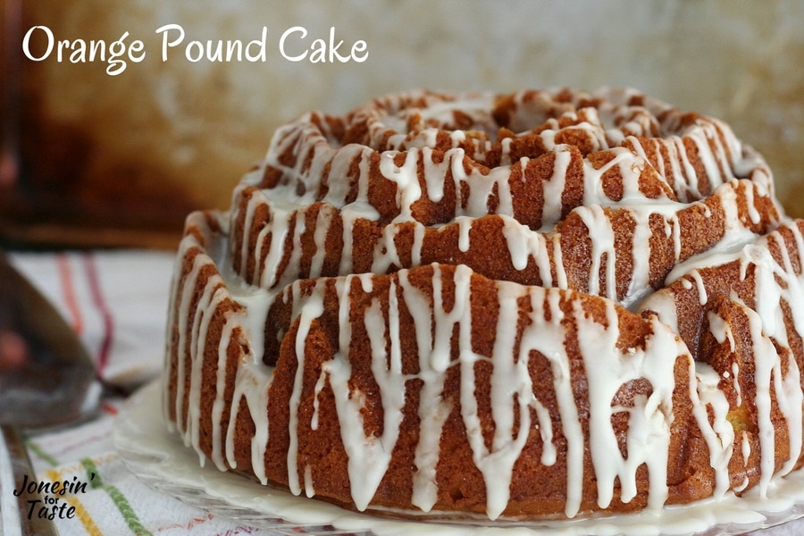 Drizzle glazed Easy Orange Pound Cake