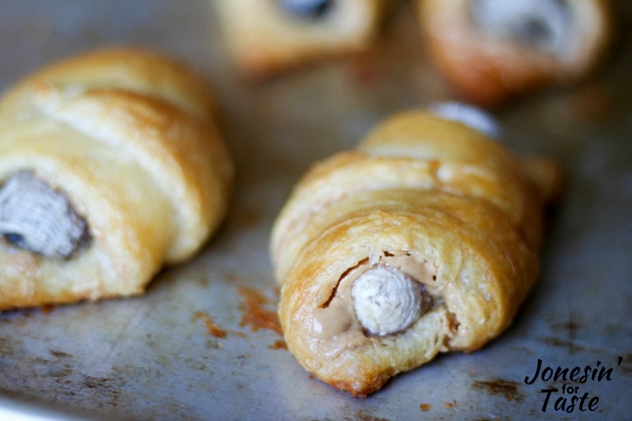 Easy Peanut Butter and Banana Croissants are a super quick breakfast to make on a busy school morning that any banana lover will gobble up.