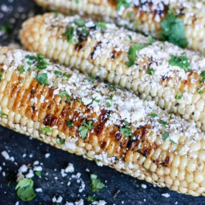 Grilled Corn with Cumin Butter and Cotija Cheese