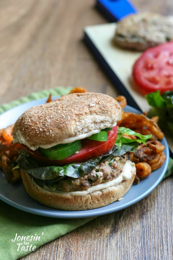 Spicy Jalapeno Black Pepper Turkey Burger (Islands Copy Cat)