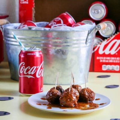 Slow Cooker Coca-Cola BBQ Turkey Meatballs