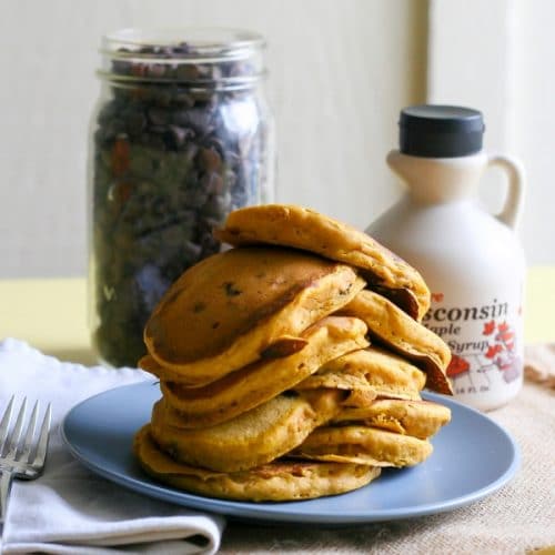Pumpkin Chocolate Chip Pancakes