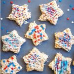 Variously decorated star rice krispie treats