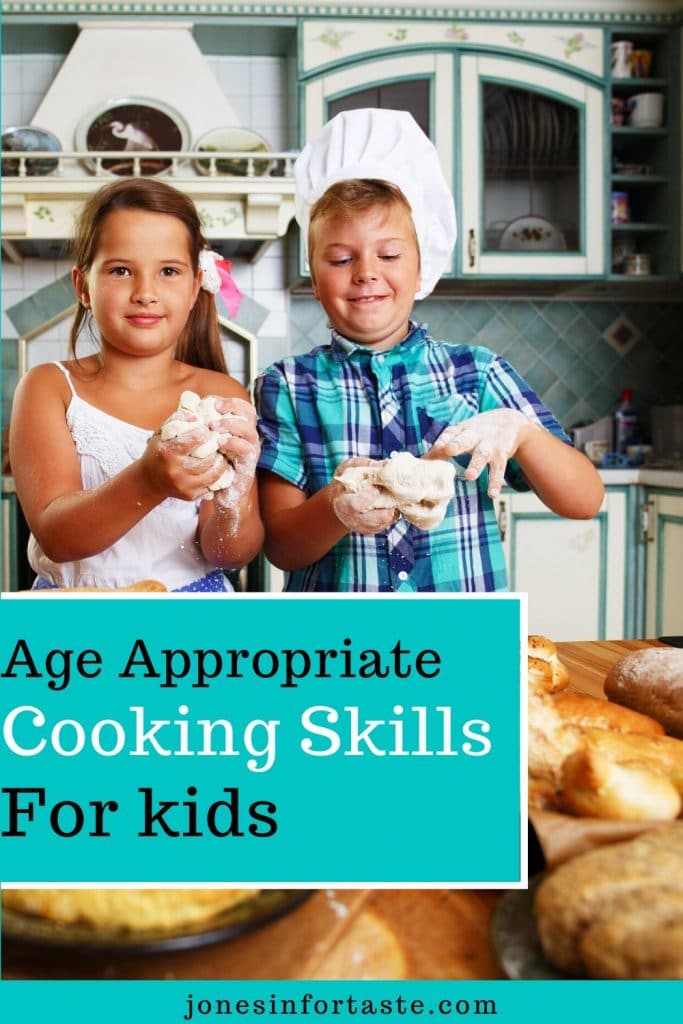 Two kids making bread