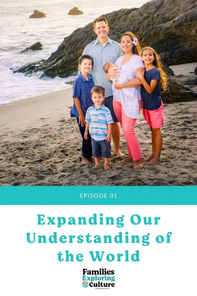 my family standing on the beach in California