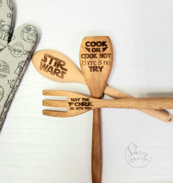 Star Wars Customisable Wooden Spoon The Child Baby Yoda Birthday Cooking Gift