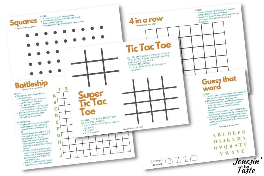 Free Printable Games for Kids